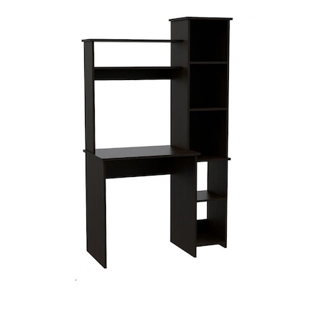 Gfancy Fixtures Modern Office Desk with Storage Cabinet, Black GF3105883